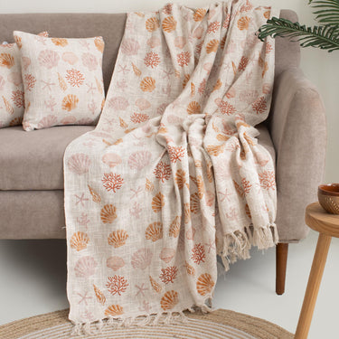 Printed Cotton Sofa Throw Blanket with 2 Cushion Covers Perfect Gifts for Women