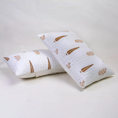 Printed Kantha Quilted 100% Cotton Pillow Cover