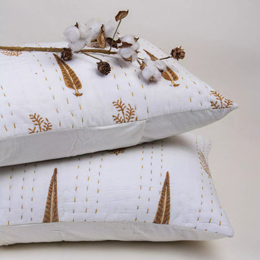 Printed Kantha Quilted 100% Cotton Pillow Cover