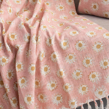 Printed Sofa Throw with Two Cushion Covers Best Gift for Her