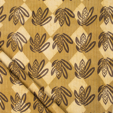 Pure Cotton Dabu Kantha Floral Printed Fabric