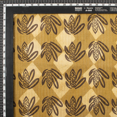 Pure Cotton Dabu Kantha Floral Printed Fabric