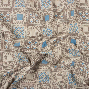 Pure Cotton Dabu Kashish Hand Block Print Fabric for Summer