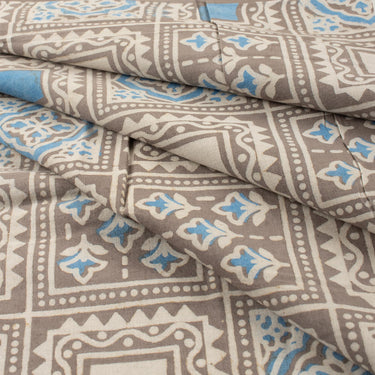 Pure Cotton Dabu Kashish Hand Block Print Fabric for Summer