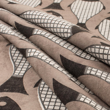 Pure Cotton Fish Dabu Kashish Hand Block Print Fabric