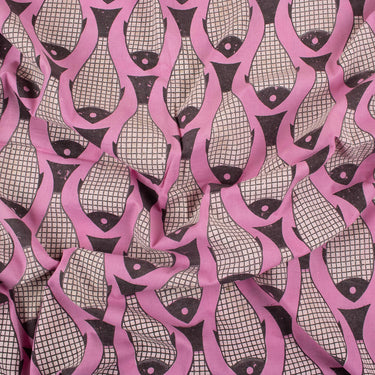 Pure Cotton Fish Kashish Dabu Hand Block Print Fabric for Home Decor