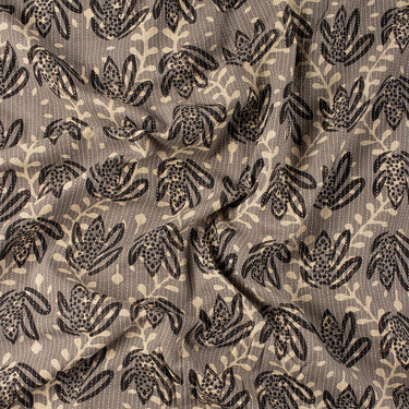 Pure Cotton Hand Block Printed Dabu Kantha Fabric