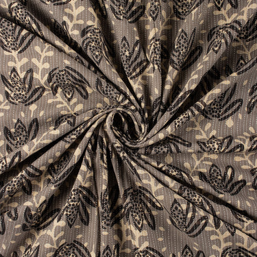 Pure Cotton Hand Block Printed Dabu Kantha Fabric