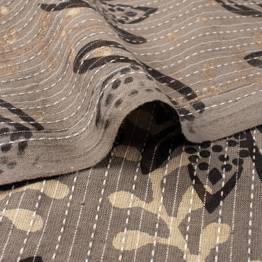 Pure Cotton Hand Block Printed Dabu Kantha Fabric