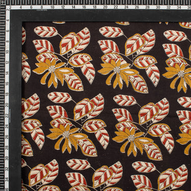 Pure Cotton Leaf Bagru Hand Printed Fabric