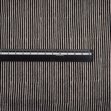 Pure Cotton Striped Hand Block Printed Fabric