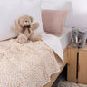 Pure Organic Cotton Floral Hand Block Print Baby Quilt Blanket