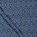 Ikat Indigo Block Print Fabric