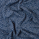 Ikat Indigo Block Print Fabric