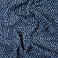 Ikat Indigo Block Print Fabric