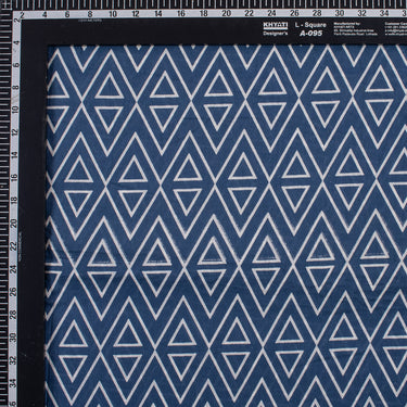 Ikat Indigo Block Print Fabric