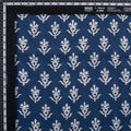 Hand Block Indigo Print Floral Cotton Fabrc