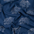 Indigo Printed Discharge Cotton Block Print Fabric