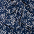 Indigo Floral Discharge Block Print Fabric