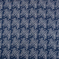 Indigo Floral Discharge Block Print Fabric