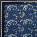 Blue Soft Indigo Paisley Print Cotton Fabric