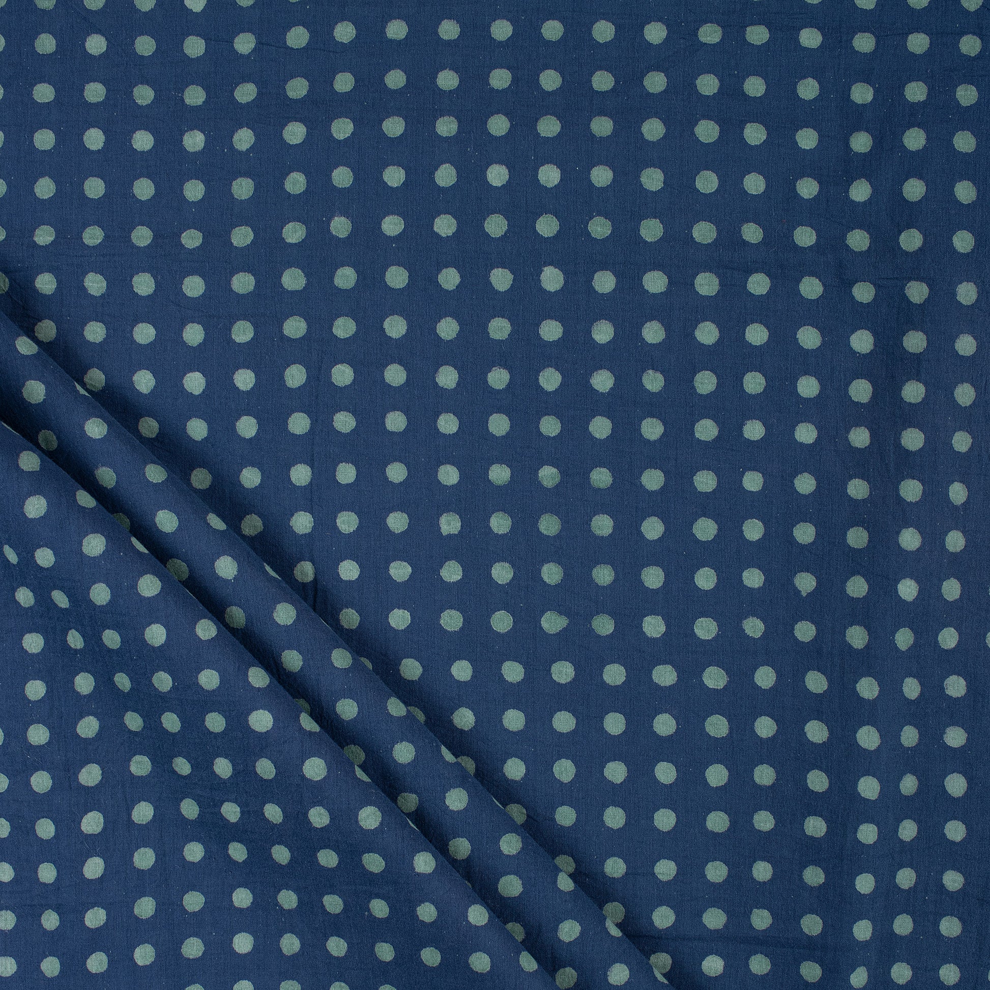 Soft Polka Dots Indigo Print Fabric