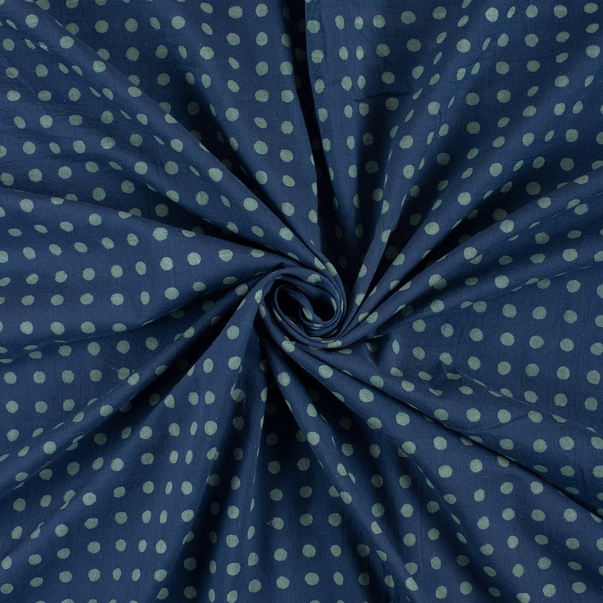 Soft Polka Dots Indigo Print Fabric