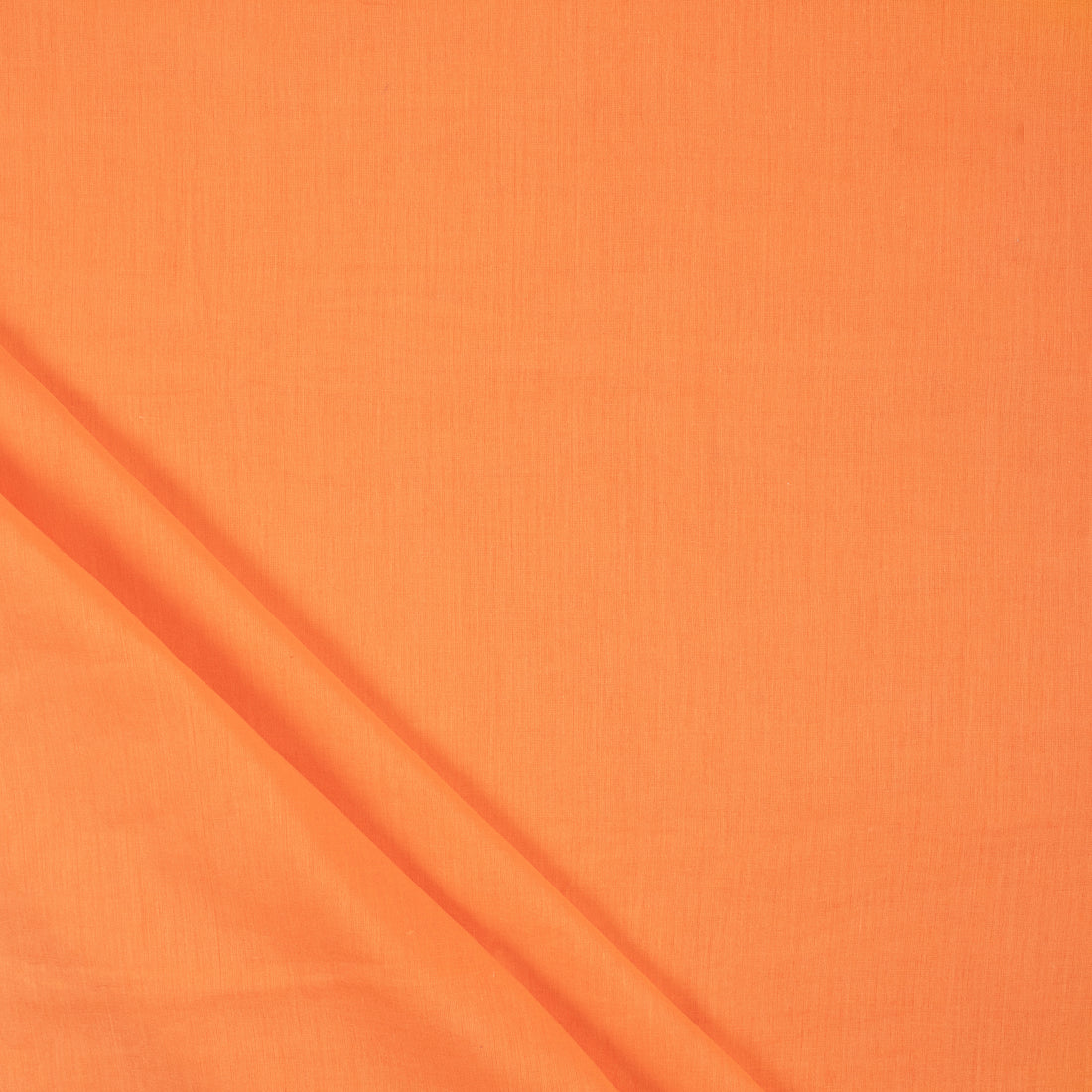 Orange Pure Cotton Plain Fabric