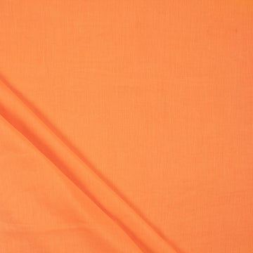 Orange Pure Cotton Plain Fabric