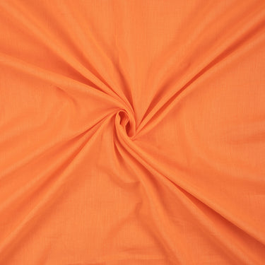 Orange Pure Cotton Plain Fabric