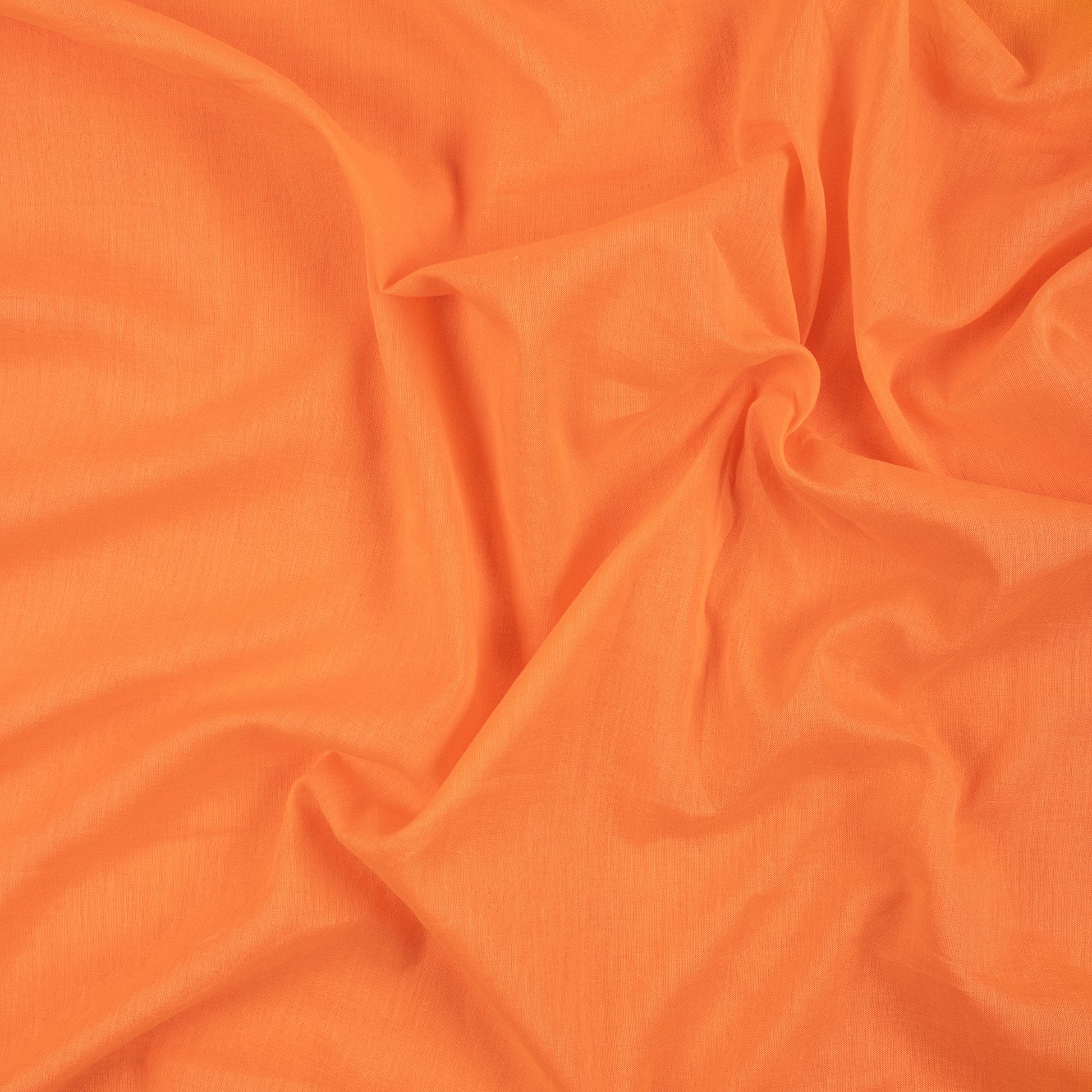 Orange Pure Cotton Plain Fabric