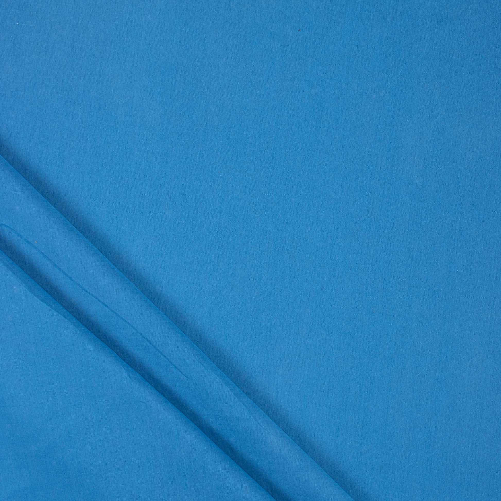 Blue Organic Yarn Dyed Plain Cotton Fabric Online