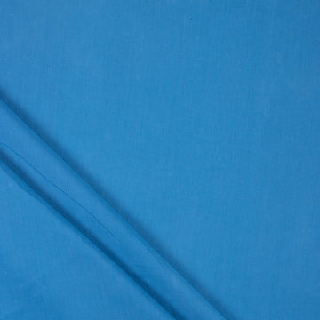 Blue Organic Yarn Dyed Plain Cotton Fabric Online