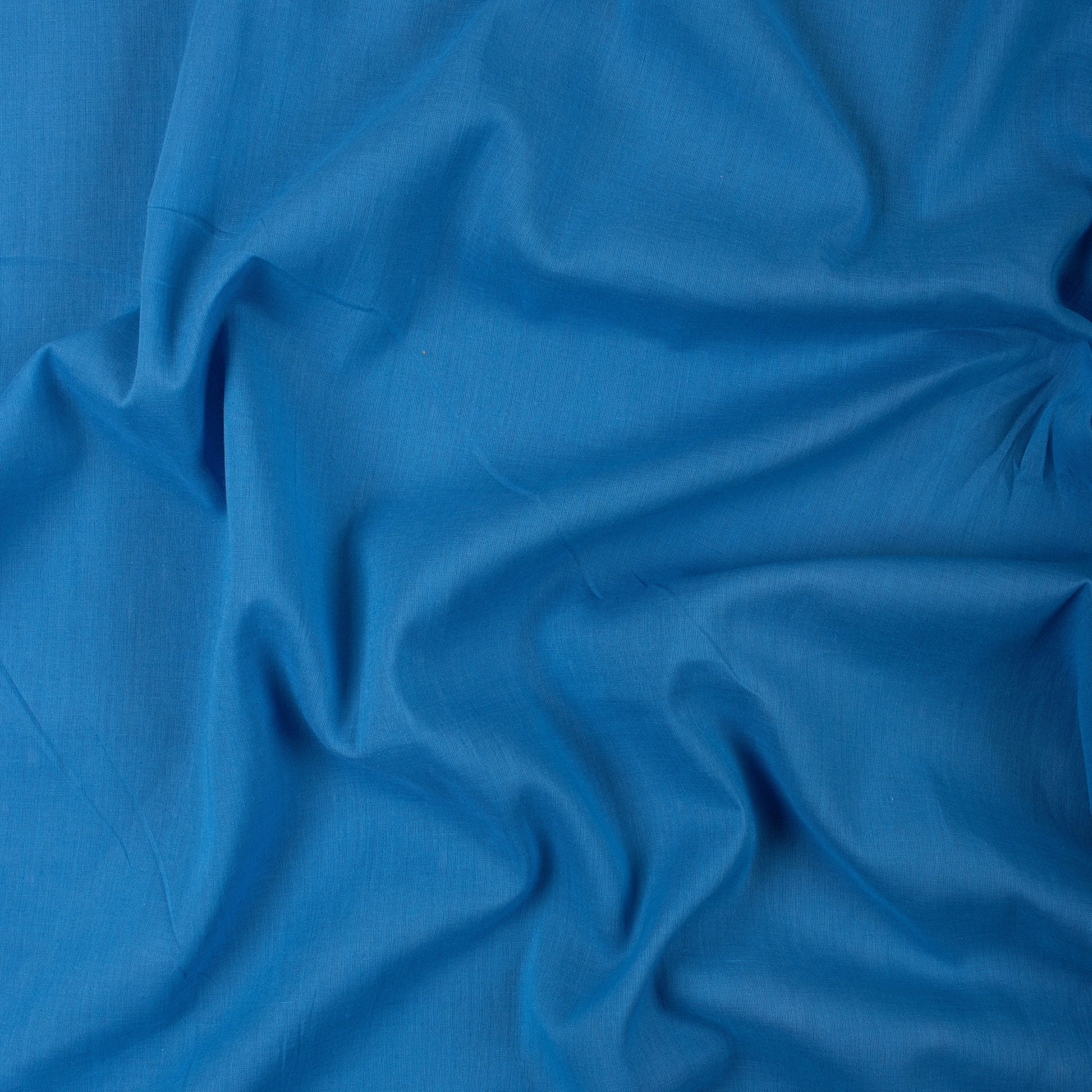 Blue Organic Yarn Dyed Plain Cotton Fabric Online