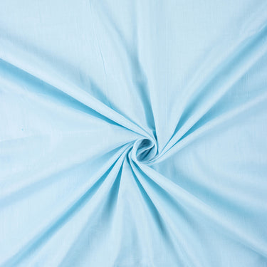 Sky Blue Color Solid Pure Plain Cotton Fabric Online