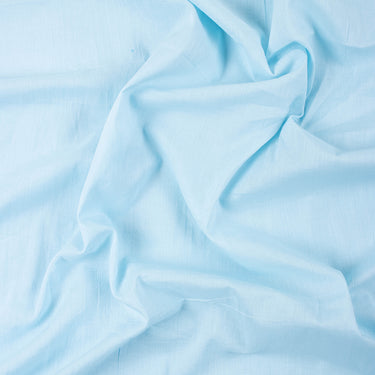 Sky Blue Color Solid Pure Plain Cotton Fabric Online