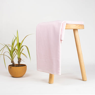 White Pink Color Dyed Solid Pure Plain Cotton Fabric Online