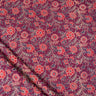 Pink Floral Hand Block Original Ajrak Print Cotton Fabric Online