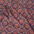 Pink Rangoli Hand Block Cotton Ajrak Print Fabric Online