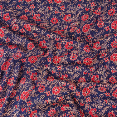 Softest Pink Hand Block Ajrakh Print Fabric