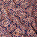 Grey Block Ikat Print Soft Cotton Ajrakh Fabric in Rajasthan Online