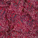 Maroon Hand Block Floral Print Cotton Ajrakh Material Fabric