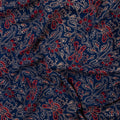 Block Floral Print Soft CoBlock Floral Print Soft Cotton Modal Silk Ajrakh Fabric Online