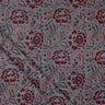 Original Ajrak Print Grey Handmade Floral Cotton Fabric Online