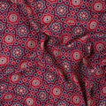 Geometrical Block Printed Cotton Ajrakh Dress Material Fabric Online