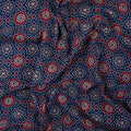 Ajrakh Blocks Geometrical Organic Cotton Fabric Online