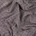 Grey Floral Block Print Ajrakh Material Fabric Online