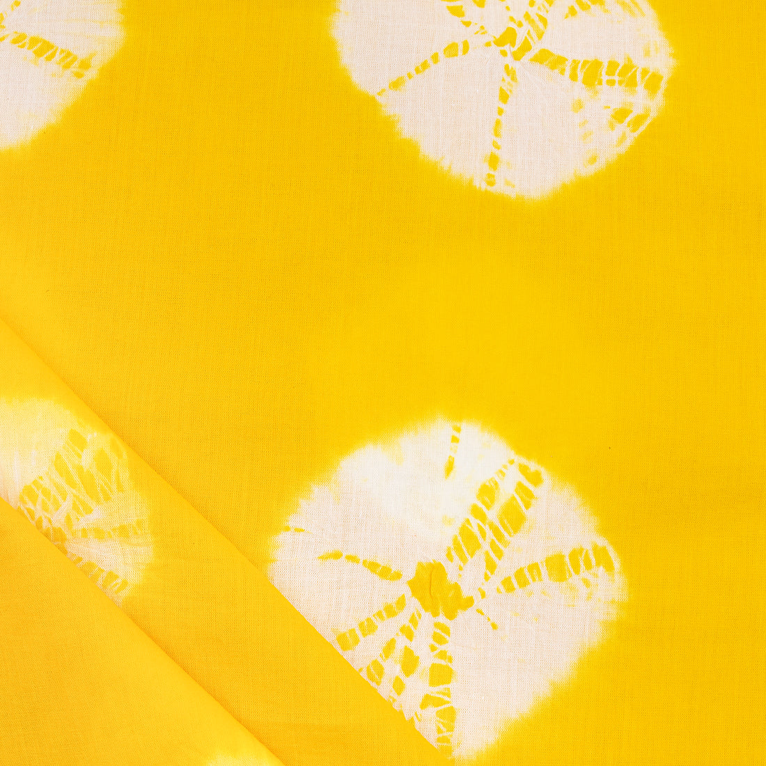 Handmade Yellow Tie And Dye Dresses Cotton Fabric