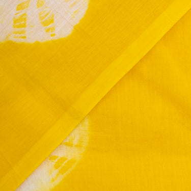 Handmade Yellow Tie And Dye Dresses Cotton Fabric