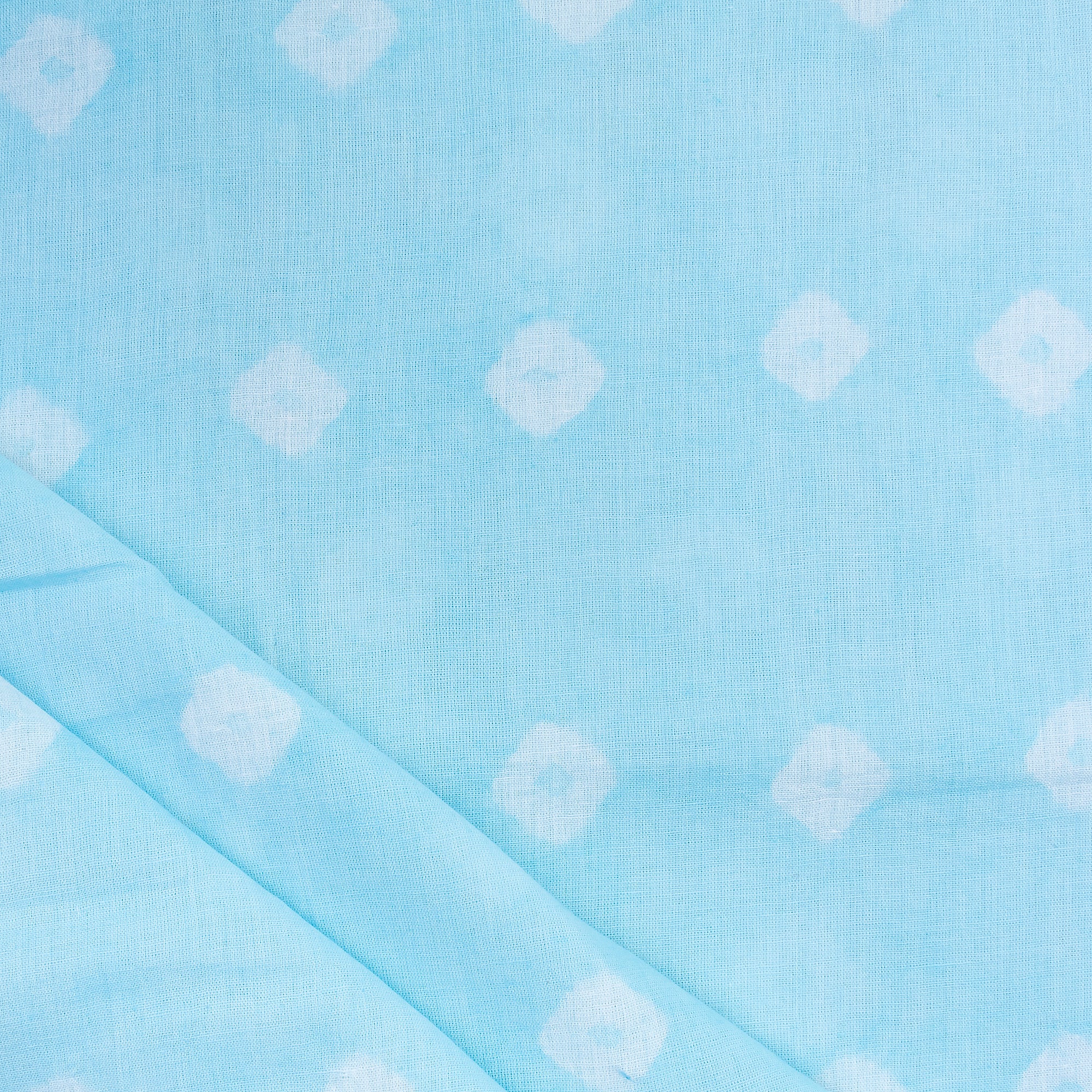 Handmade Sky Blue Tie Dye Clothing Soft Cotton Fabric